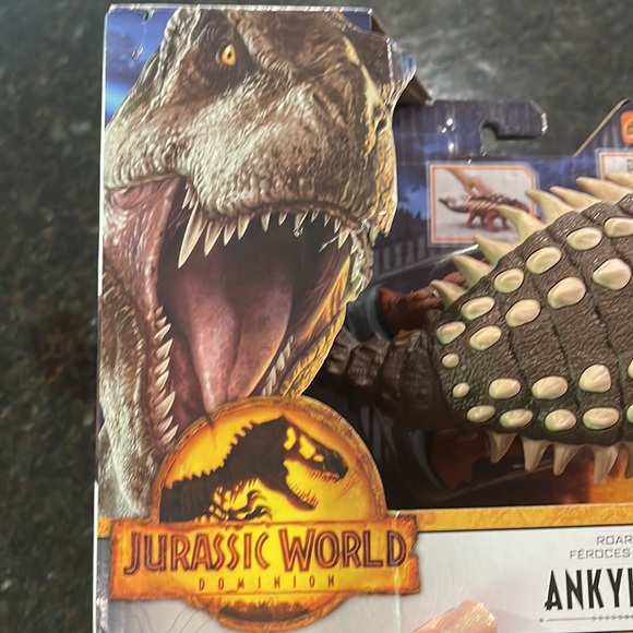 2022 Jurassic World Dominion Ankylosaurus Dinosaur Figure ROAR STRIKERS - Picture 6 of 6